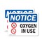 Signmission Oxygen In Use, 5 in W x Rectangle, Vinyl Decal OS-2PACK-NS-D-35-L-16314 - alternate 1